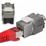 IT-BUDGET RJ45 Business Keystone -moduuli Cat.6A suojattu työkaluton Small Form Factor pölysuojaläpällä PoE+ (90ITBKM6ASS)