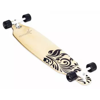 MUUWMI AU 559 longboard-rullalauta, 8-kerroksinen vaahterakansi, ABEC 7 -kuulalaakerit, 70 mm renkaat, puu