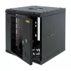 IT-BUDGET 10 inch verkkokaappi pieneen datanjakeluun - 6HE - 300 mm syvyys - lasiovi - lukko - musta (90ITB1063GS)