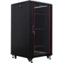 IT-BUDGET 19 inch verkkokaappi SRK - 22U - 600x800 mm - lasi-/teräsovi - Flatpack - musta (90ITB19SRK2268GSN)