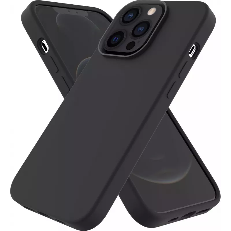 CYOO Premium Liquid Silicone -kotelo Apple iPhone 14 Pro Max -puhelimelle - musta CY122778