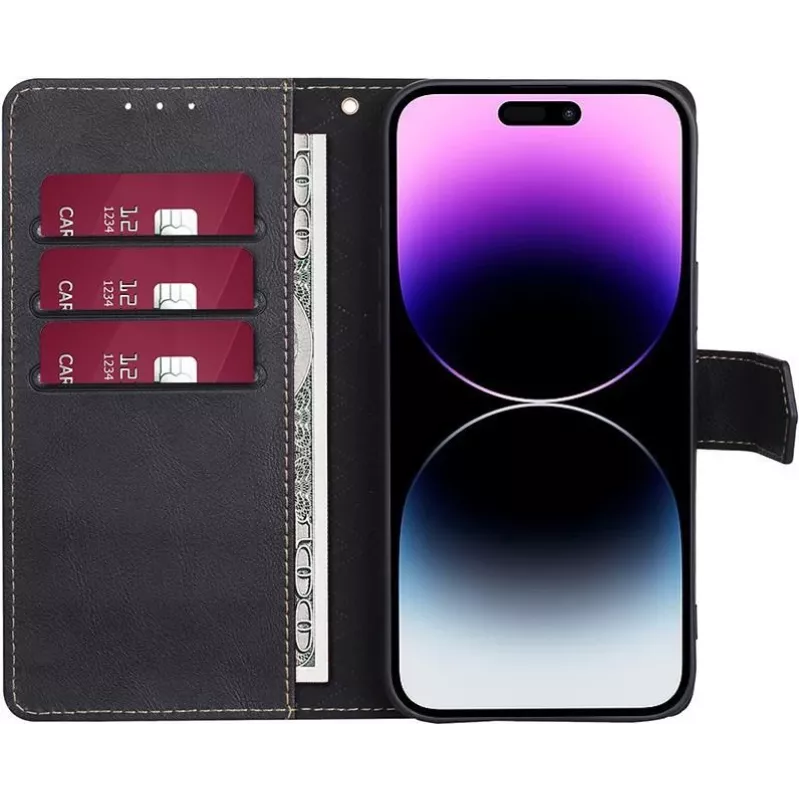 CYOO Premium BookCase Folio kotelo Apple iPhone 14 Plus - musta CY122795