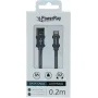 PowerRay USB-Lightning-datakaapeli 0,2 m tekstiili harmaa PR-DCUL020TGY
