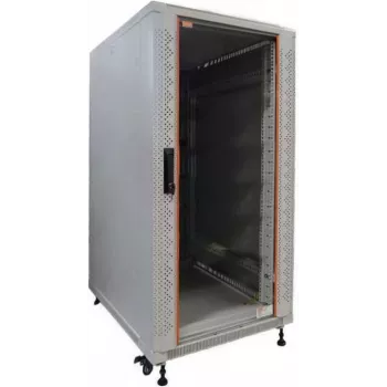 IT-BUDGET 19 tuuman verkkokaappi SRK - 22U - 600x800 mm - lasi-/umpiovi - flatpack - vaaleanharmaa 90ITB19SRK2268GGN