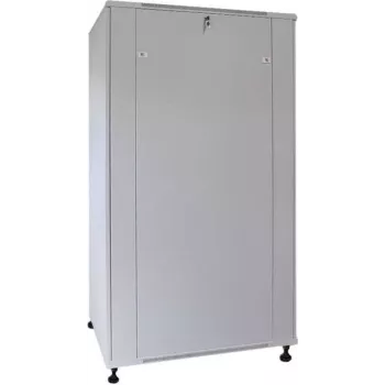 IT-BUDGET 19 tuuman verkkokaappi SRK - 22U - 600x800 mm - lasi-/umpiovi - flatpack - vaaleanharmaa 90ITB19SRK2268GGN