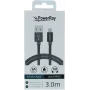 PowerRay USB-Lightning-data- ja latauskaapeli 3 m tekstiili harmaa PR-DCUL300TGY