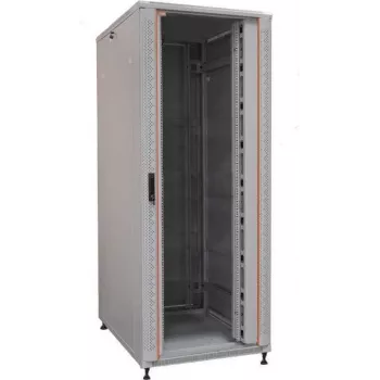 IT-BUDGET 19 tuuman palvelinkaappi SRK - 42U - 800x1000 mm - lasi-/teräsovi - kaapelikanavat - flatpack - vaaleanharmaa 90ITB19SRK42810GGN