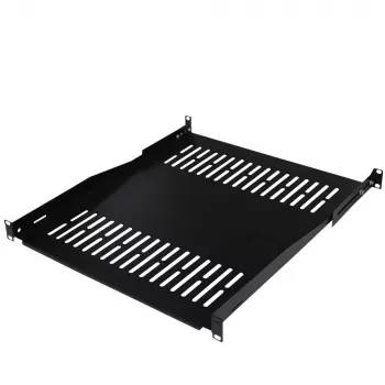 IT-BUDGET 19 tuuman räkkihylly / laitetaso - 80 kg kantavuus - 550 mm syvyys - syvyyssäädettävä asennus - musta (90ITB19FBX550S)