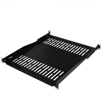 IT-BUDGET 19 tuuman räkkihylly / laitetaso - 80 kg kantavuus - 550 mm syvyys - syvyyssäädettävä asennus - musta (90ITB19FBX550S)