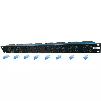 Liebernetz 19 tuuman 1U räkkituuletinyksikkö - vaakasuuntainen poisto, 95 m³/h, 12V DC, 34 dB, musta (90LN19LUE1HE8BR)