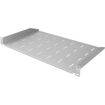 IT-BUDGET 19 tuuman kiinteä räkkihylly, 1U, 300 mm syvä, 15 kg kantavuus, vaaleanharmaa 90ITB19FB300G