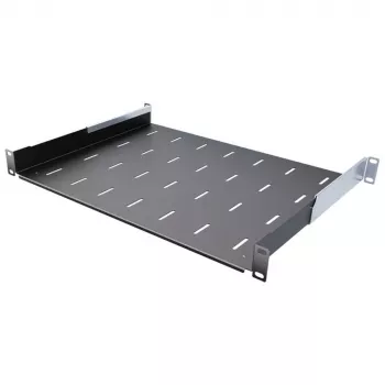 IT-BUDGET 19 tuuman räkkihylly / laitetaso - 40 kg kantavuus - 350 mm syvyys - syvyyssäädettävä asennus - musta (90ITB19FB350S)