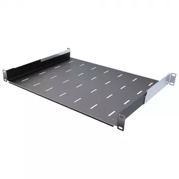 IT-BUDGET 19 tuuman räkkihylly / laitetaso - 40 kg kantavuus - 350 mm syvyys - syvyyssäädettävä asennus - musta (90ITB19FB350S)