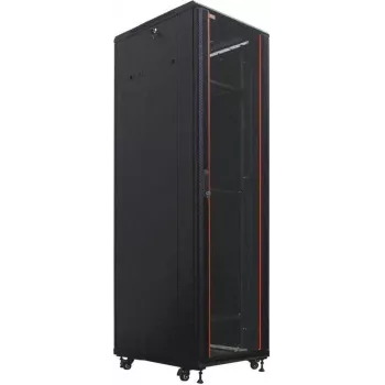 IT-BUDGET 19 tuuman verkkokaappi SRK - 38U - 600x600 mm - lasi-/teräsovi - koottu - musta (99ITB19SRK3866GSNM)