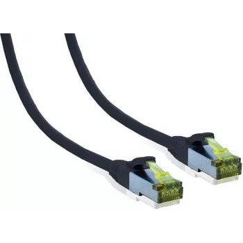 IT-BUDGET Cat.6A täysikupari Premium patch-kaapeli ja Cat.7 raakakaapeli, S/FTP, 600 MHz, 10G, PoE+, LSZH, musta, 10 m 90ITB6A7PK10S