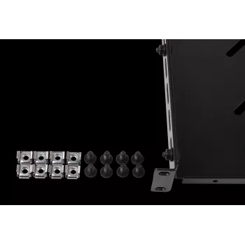 Rockstable RS19-SFH79 1U 19 tuuman raskaan sarjan kiinteä hylly, SPCC-teräs, musta, 60 kg kantavuus