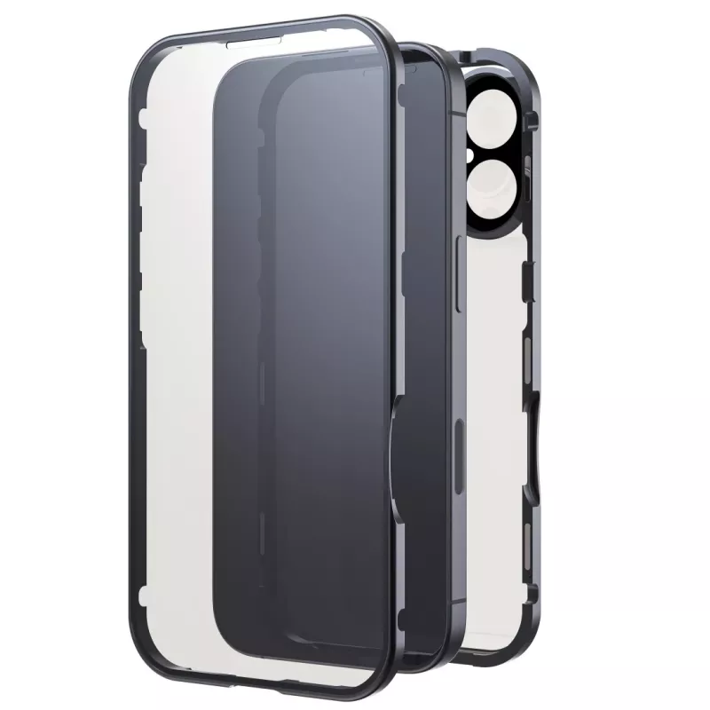 Black Rock Cover 360° lasi Apple iPhone 16, musta 00228084