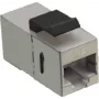 IT-BUDGET RJ45-moduuliliitin Cat. 6A suojattu, kompakti, Snap-in, hopea 90ITBMK6AS