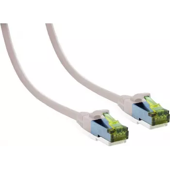IT-BUDGET täysikuparinen Premium-verkkokaapeli Cat.6A Cat.7 raakakaapelilla 600 MHz halogeeniton PoE+ 10Gbit/s valkoinen 2 m (90ITB6A7PK2W)