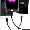 CYOO 3-in-1 USB-lataus- ja datakaapeli – Micro USB, USB-C, Lightning – musta