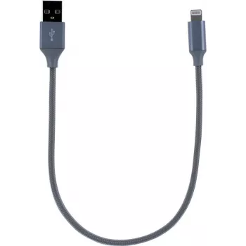 CYOO Lightning lataus- & datakaapeli 30cm hopea