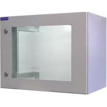 RESISTER 19 tuuman verkkokaappi PRO - IP66 ulko- ja teollisuuskäyttöön - ikkunallinen ovi - 9U - 600x400 mm - vaaleanharmaa (90RR19WV94GG)