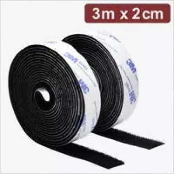 Quadrios 24CA320 itseliimautuva tarranauha, 3 m x 2 cm, musta
