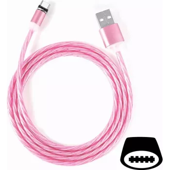 CYOO Flow Light USB-C-kaapeli 1m pinkki LED-flow-efektillä CY120984