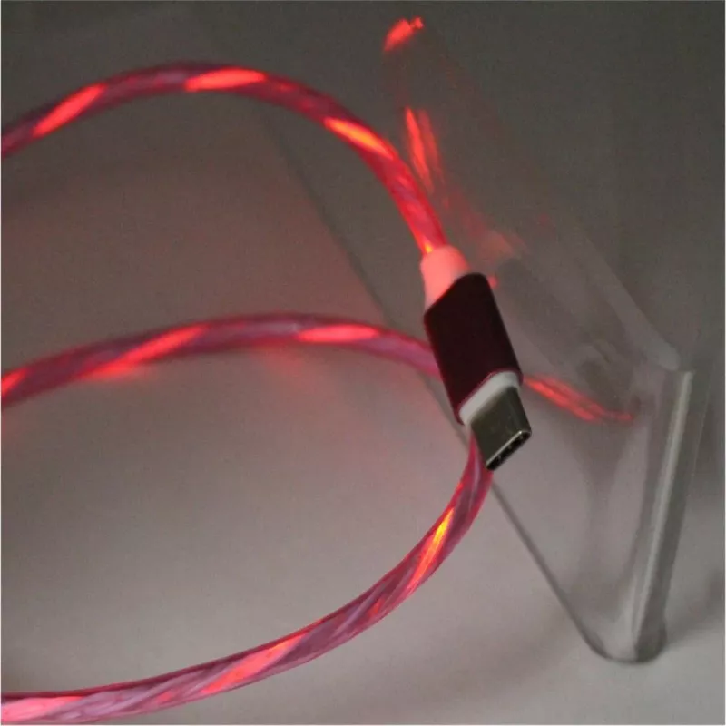 CYOO Flow Light Micro-USB-latauskaapeli 1m pinkki virtaavalla valotehosteella CY121350