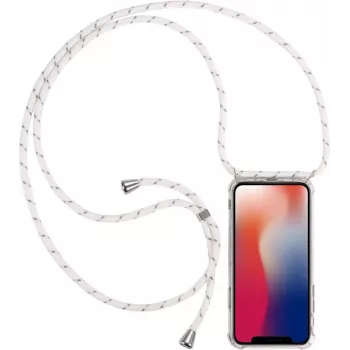 CYOO Necklace Case+ puhelinketju Huawei Mate 20 - valkoinen - silikoni (CY121038)