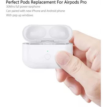 CYOO latauskotelo Apple AirPods Pro (1. & 2. sukupolvi), valkoinen, langallinen & langaton lataus CY121780