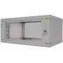 IT-BUDGET 19 tuuman seinäkotelo TAUNUS 4U 350mm syvyys lasiovi vaaleanharmaa 90ITB19435GG