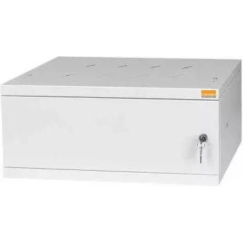 IT-BUDGET 19 tuuman seinäkotelo TAUNUS 4U 350mm syvyys umpioovi vaaleanharmaa 90ITB19435MG