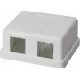 IT-BUDGET pinta-asennettava dataliitäntärasia 2 x RJ45 Keystone-moduulille - valkoinen 90ITBAKPG2P