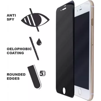 CYOO Privacy 5D panssarilasi näytönsuojakalvo Apple iPhone 8 Plus – musta