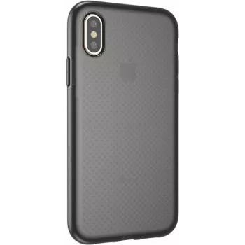 CYOO Dot Back silikonikuori Apple iPhone XS Max - läpinäkyvä/musta