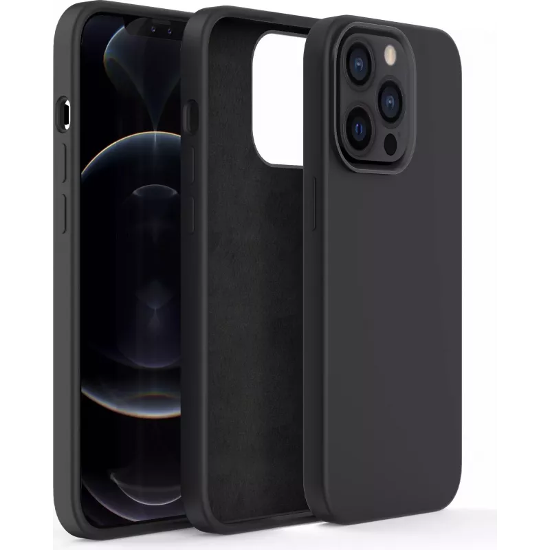 CYOO Premium nestemäinen silikonikuori Apple iPhone 14 Plus – musta CY122779