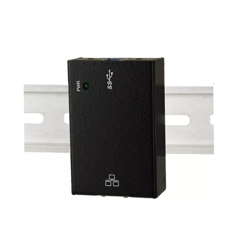 EXSYS EX-1321-WT USB 3.2 Gen1 - Gigabit Ethernet -sovitin DIN-kiskosarjalla, metallikotelo