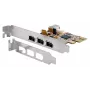 EXSYS EX-16500E-2 FireWire 1394a PCIe -kortti, 3+1 porttia, TI-piirisarja