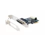 EXSYS EX-46022 PCIe 2S sarjaportti RS-232 -kortti, Oktopus-kaapeli (EXAR-piirisarja)