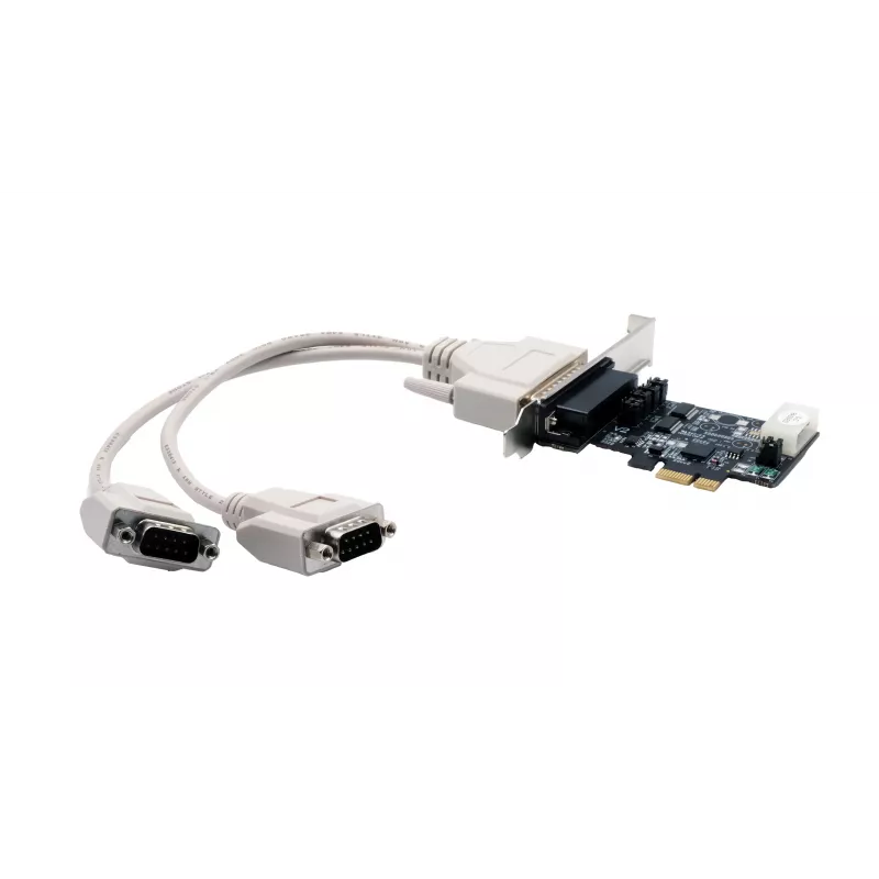 EXSYS EX-46022 PCIe 2S sarjaportti RS-232 -kortti, Oktopus-kaapeli (EXAR-piirisarja)