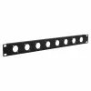 EXSYS 19 inch 1U rack-paneeli 8 D-tyypin (XLR) aukolla, musta EX-49297