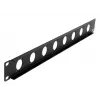 EXSYS 19 inch 1U rack-paneeli 8 D-tyypin (XLR) aukolla, musta EX-49297