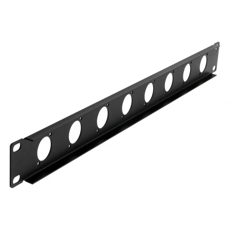 EXSYS 19 inch 1U rack-paneeli 8 D-tyypin (XLR) aukolla, musta EX-49297