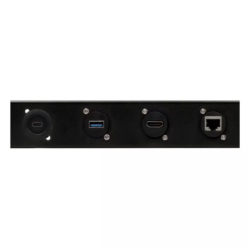 EXSYS 19 inch 1U rack-paneeli 8 D-tyypin (XLR) aukolla, musta EX-49297