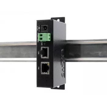 EXSYS EX-6007POE-WO PoE+ Gigabit -injektori, metallikotelo, 12-24V DC tulo, ilman virtalähdettä