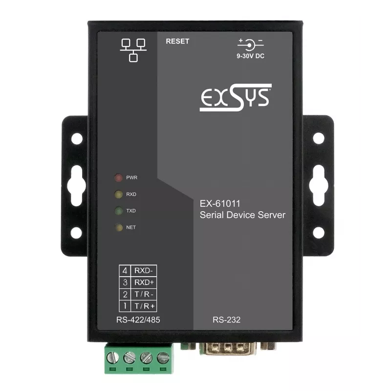 EXSYS EX-61011 sarjaporttipalvelin RS-232/422/485 Ethernetiin