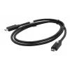 EXSYS USB 3.2 Gen 2x1 USB-C-kaapeli 1 m musta yksittäisruuvilukituksella (EX-K1595V-1.0)