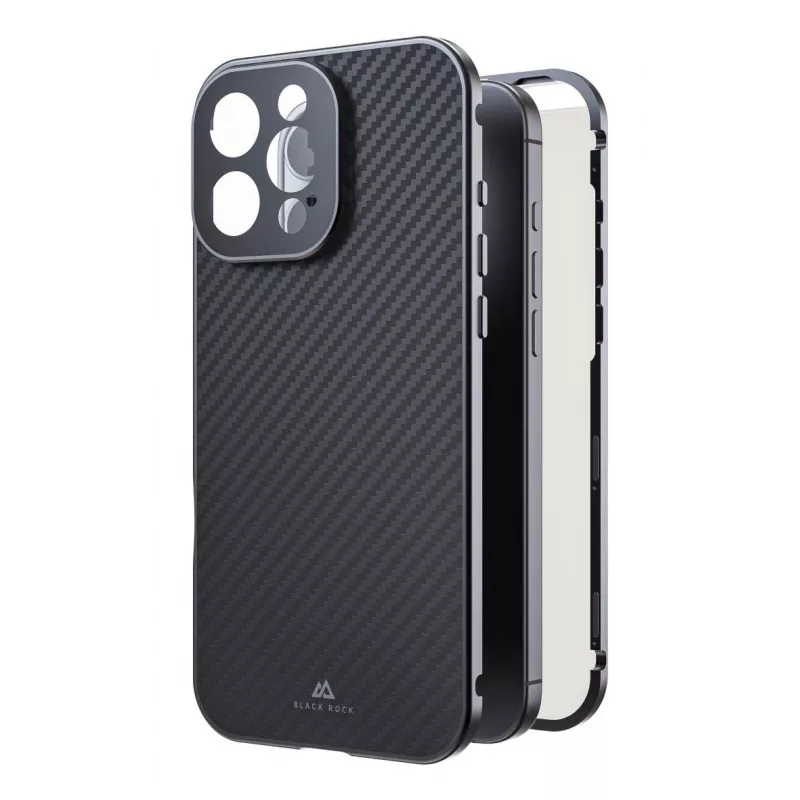 Black Rock Cover 360° Glass Apple iPhone 16 Pro Max:lle, aito hiilikuitu (00228101)
