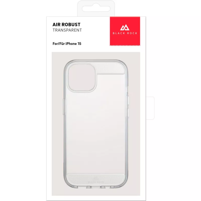 Black Rock Air Robust -kotelo Apple iPhone 15:lle, läpinäkyvä 00221257
